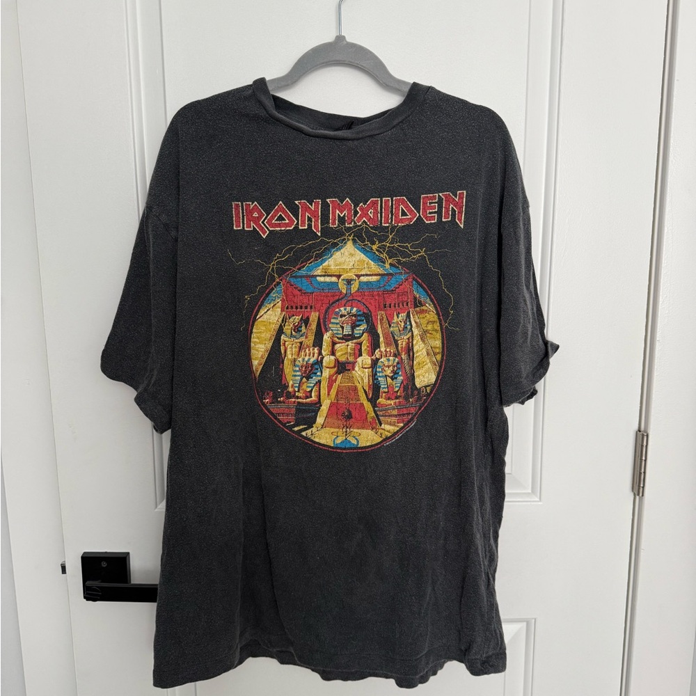 Iron Maiden Dark Grey oversized shirt